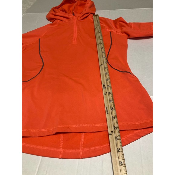 Champion Womens 1/4 Zip Hoodie Size Small Double Dry Orange - Picture 7 of 10